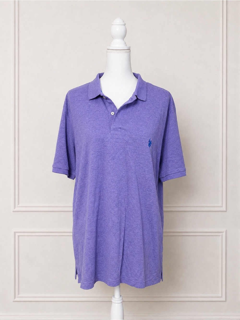 U.S. Polo Assn. Luxury Feel Men’s XXL Purple Heather Polo Shirt Cotton SuperSoft
